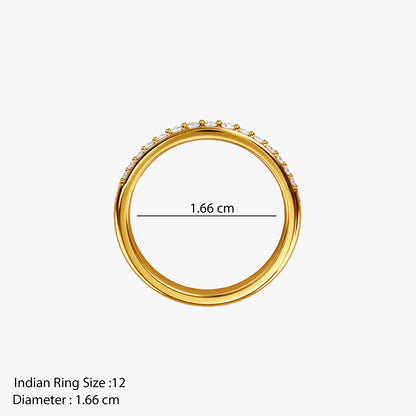 Gold Solstice Line Lab Grown Diamond Ring (Size 12)