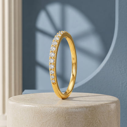 Gold Solstice Line Lab Grown Diamond Ring (Size 12)
