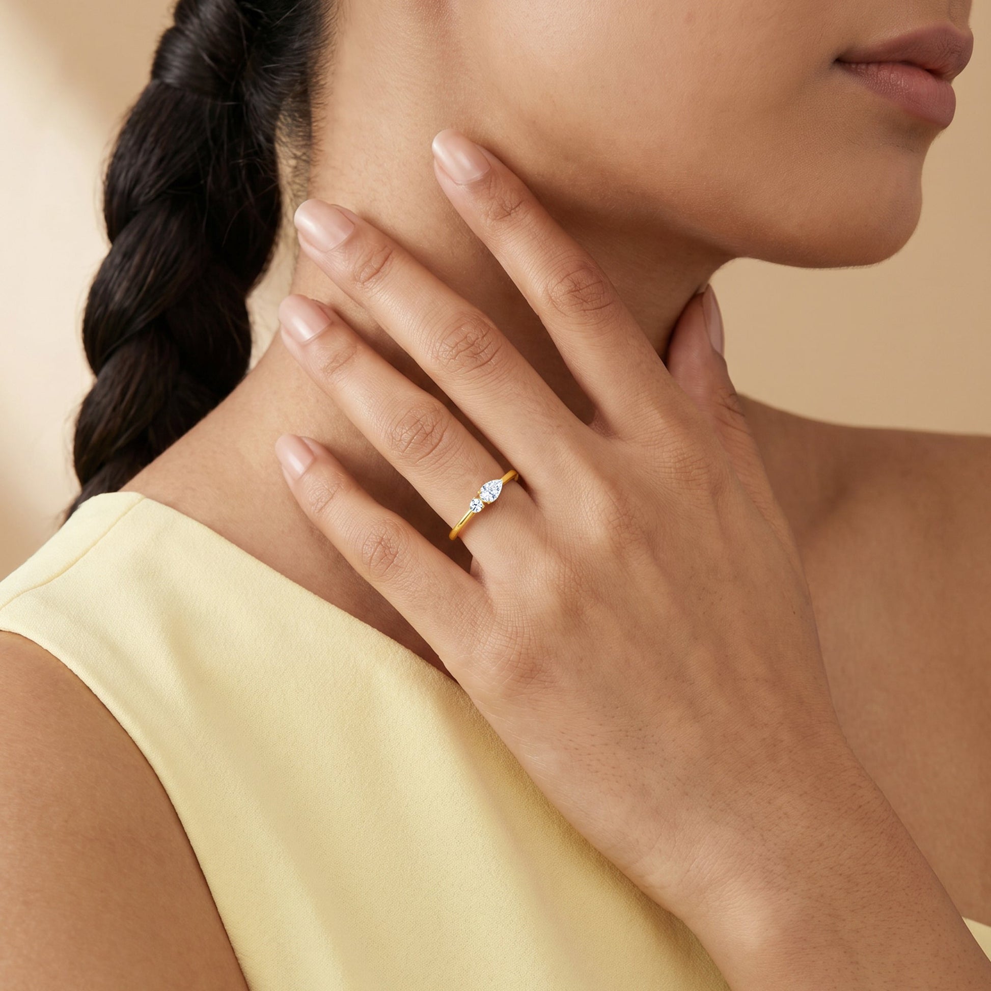Gold Duet Eclat Lab Grown Diamond Ring (Size 12)