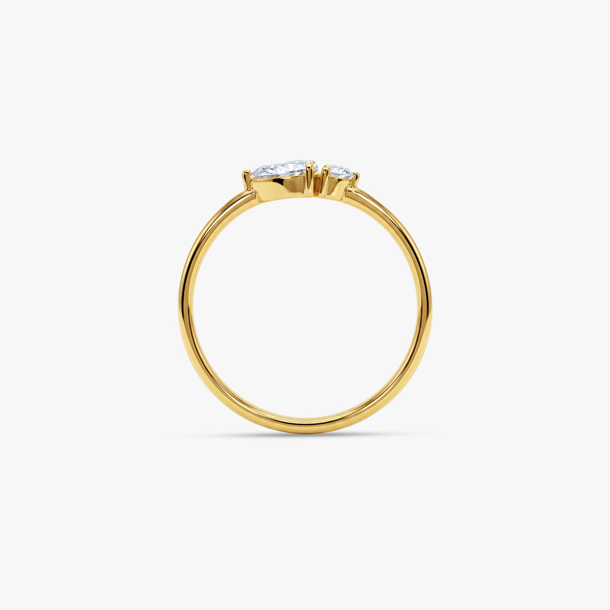 Gold Duet Eclat Lab Grown Diamond Ring (Size 12)