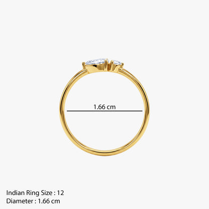 Gold Duet Eclat Lab Grown Diamond Ring (Size 12)
