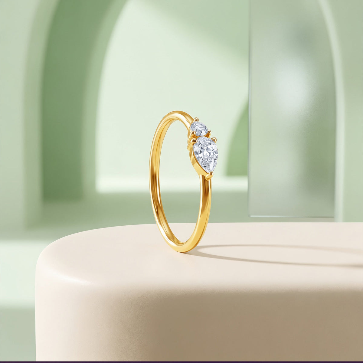 Gold Duet Eclat Lab Grown Diamond Ring (Size 12)