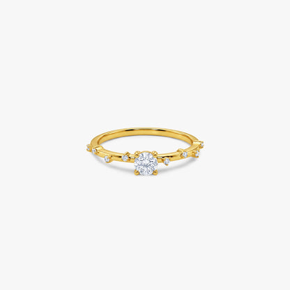 Gold Solstice Whisper Lab Grown Diamond Ring (Size 12)
