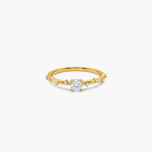 Gold Solstice Whisper Lab Grown Diamond Ring (Size 12)