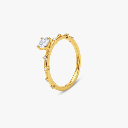 Gold Solstice Whisper Lab Grown Diamond Ring (Size 12)