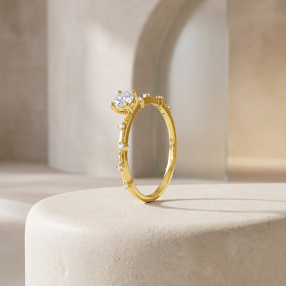 Gold Solstice Whisper Lab Grown Diamond Ring (Size 12)