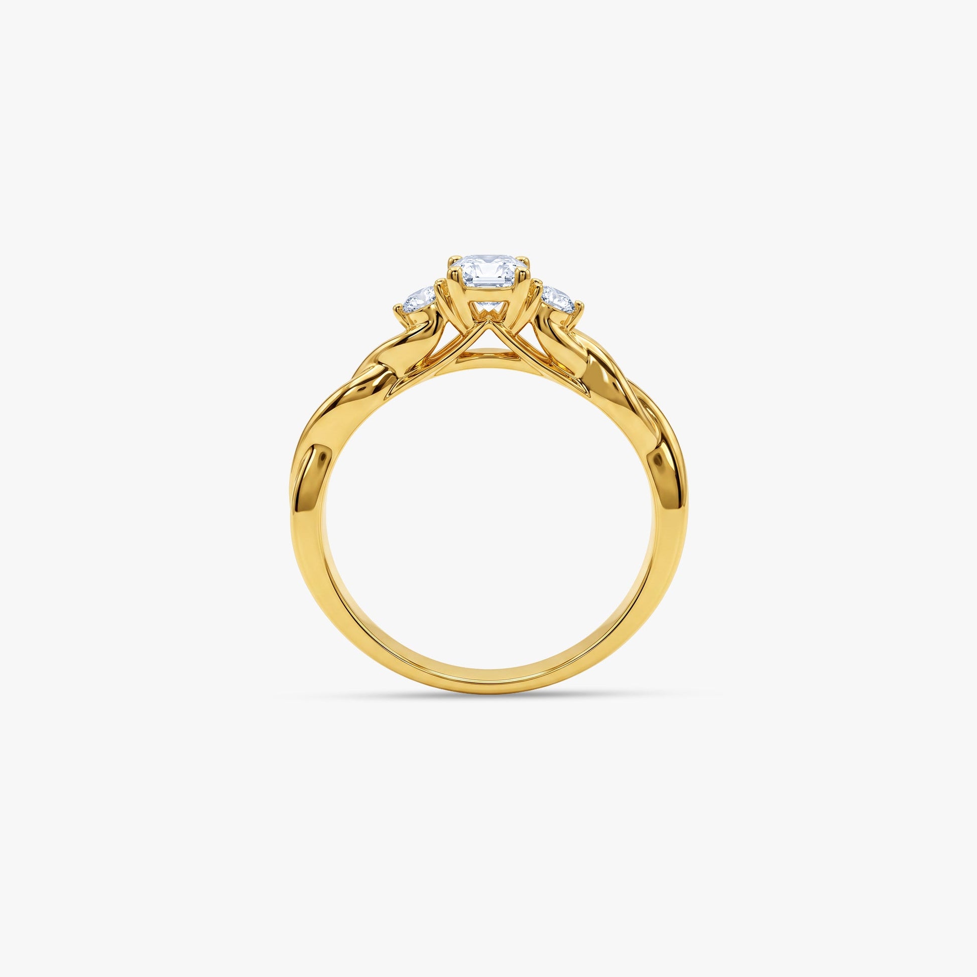 Gold Trinite Eclat Lab Grown Diamond Ring (Size 12)