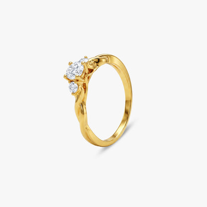 Gold Trinite Eclat Lab Grown Diamond Ring (Size 12)