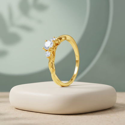 Gold Trinite Eclat Lab Grown Diamond Ring (Size 12)