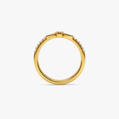 Gold Solstice Frame Lab Grown Diamond Ring (Size 12)