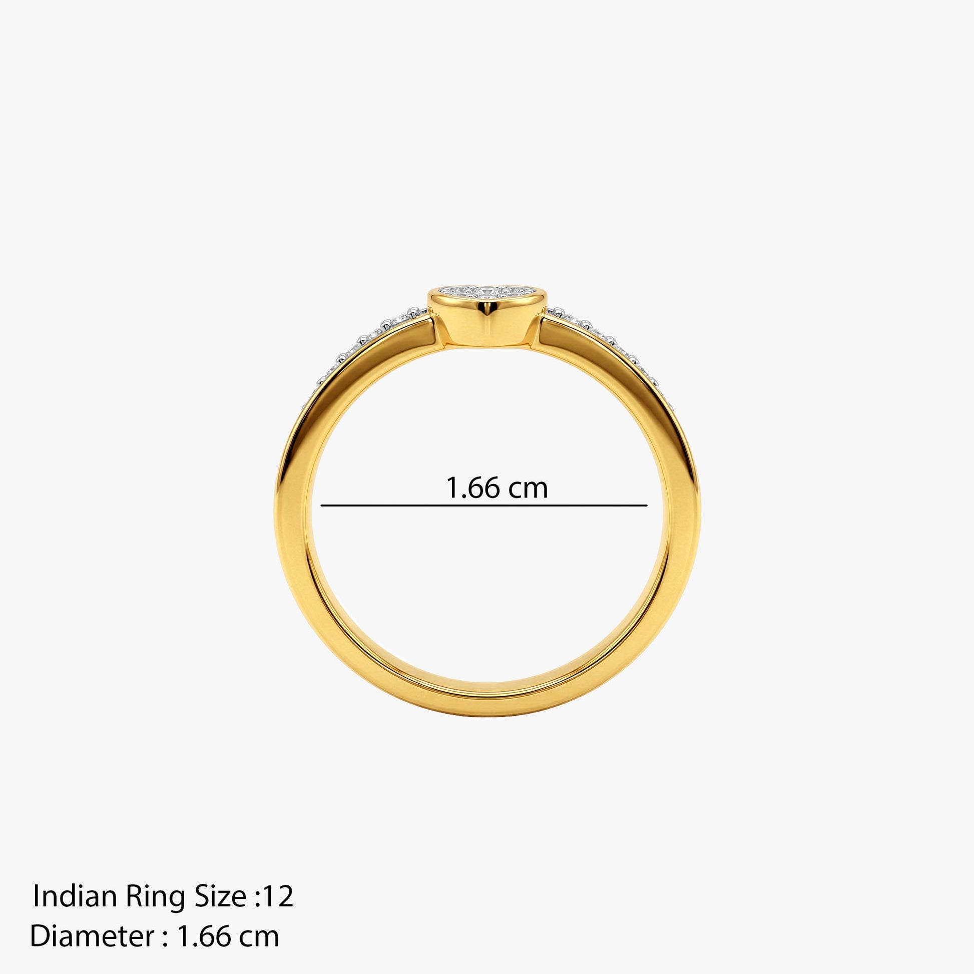 Gold Aveline Grace Lab Grown Diamond Ring (Size 12)