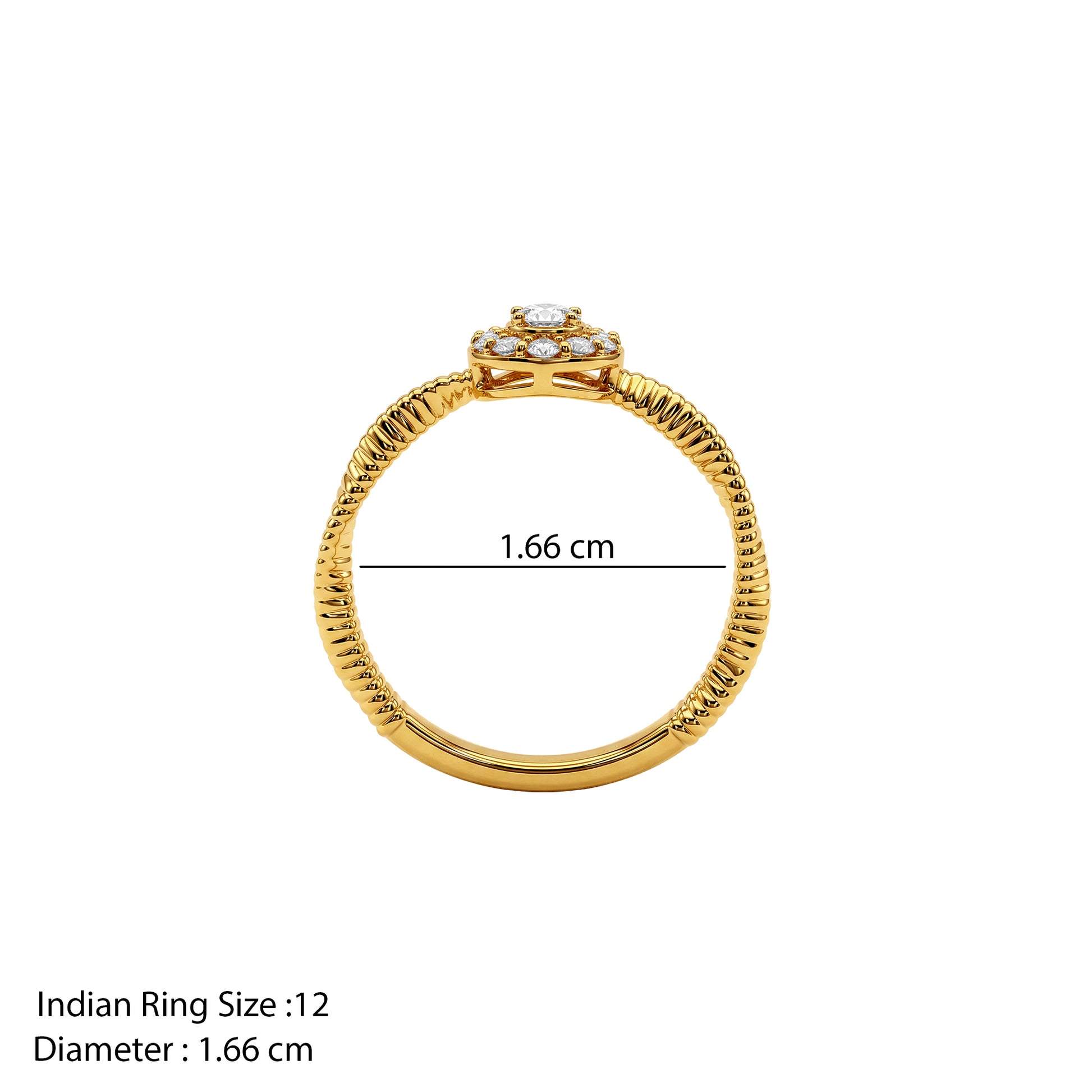 Gold Etoile Royale Lab Grown Diamond Ring (Size 12)