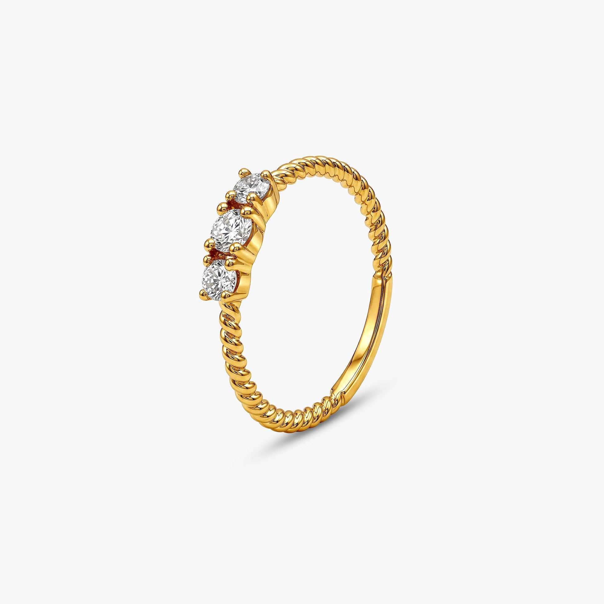 Gold Moonlit Harmony Lab Grown Diamond Ring (Size 12)