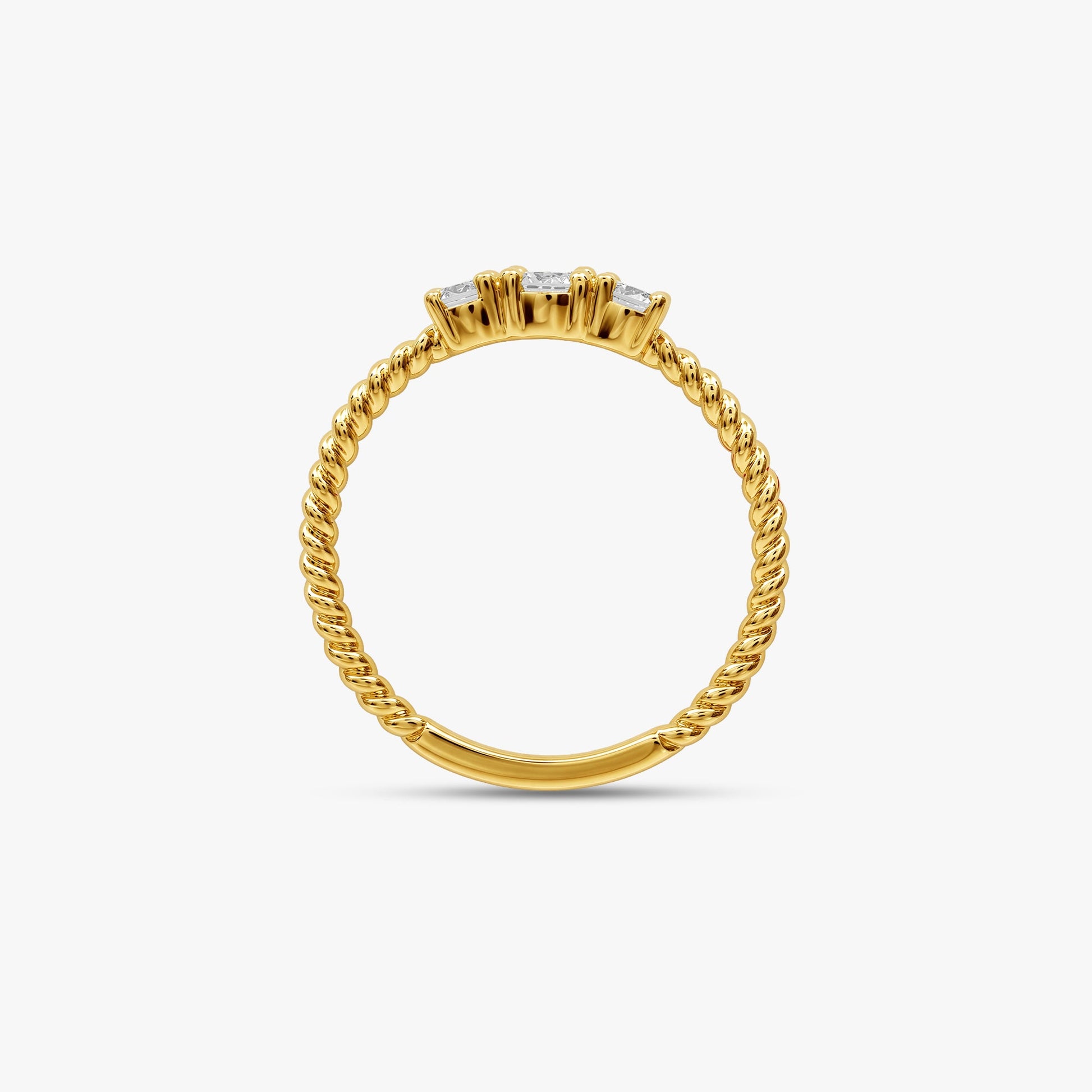 Gold Moonlit Harmony Lab Grown Diamond Ring (Size 12)