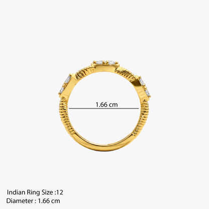 Gold Ethereal Shine Lab Grown Diamond Ring (Size 12)