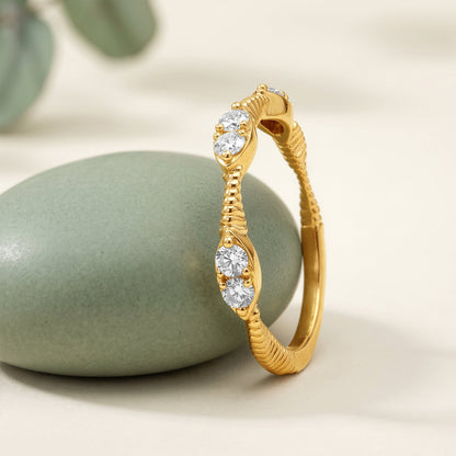Gold Ethereal Shine Lab Grown Diamond Ring (Size 12)
