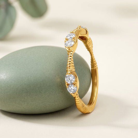 Gold Ethereal Shine Lab Grown Diamond Ring (Size 12)