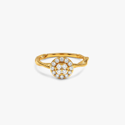 Gold Crowned Radiance Lab Grown Diamond Ring (Size 12)