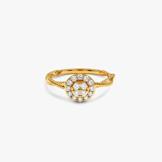 Gold Crowned Radiance Lab Grown Diamond Ring (Size 12)