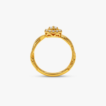 Gold Crowned Radiance Lab Grown Diamond Ring (Size 12)