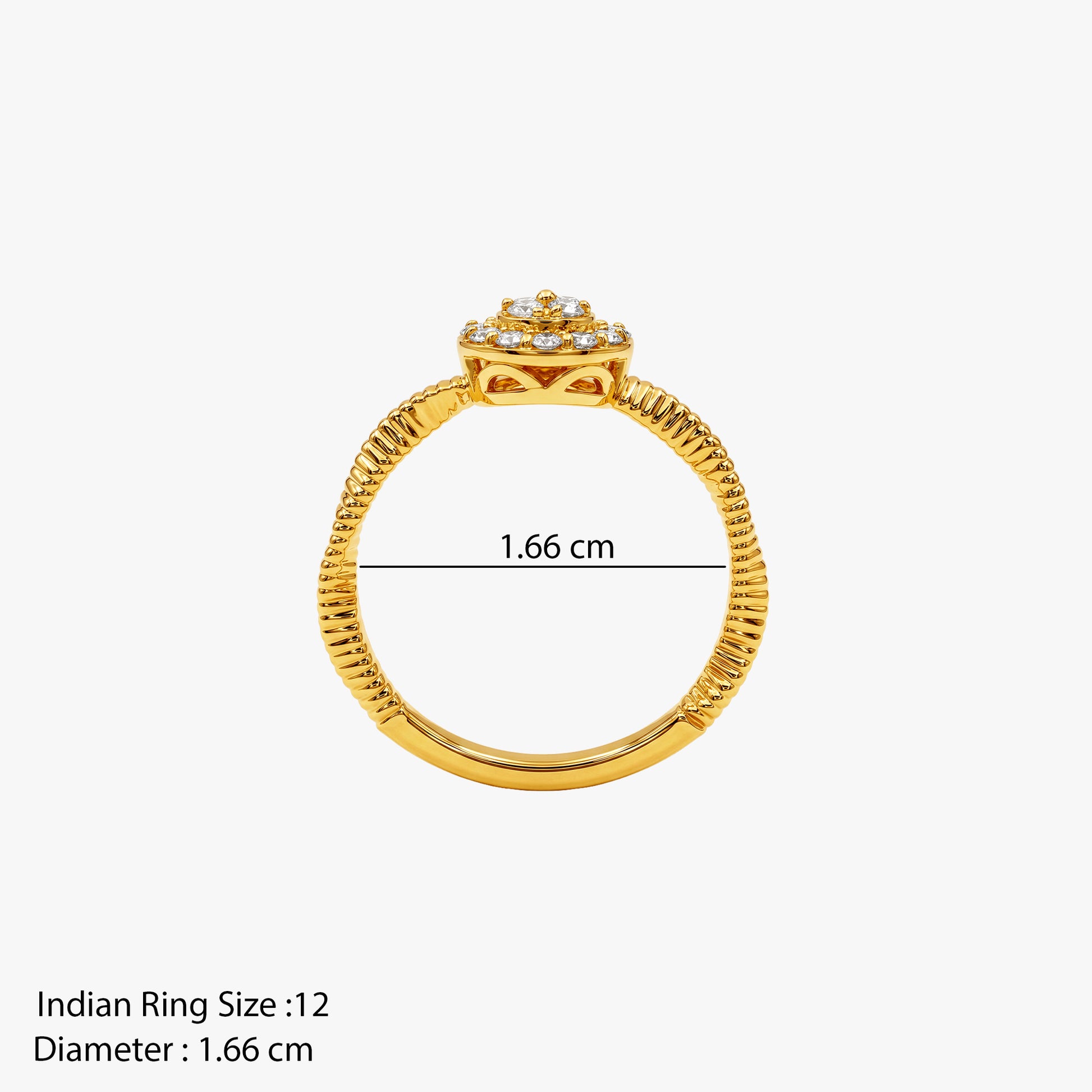 Gold Etoile Royale Lab Grown Diamond Ring (Size 12)