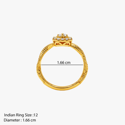 Gold Crowned Radiance Lab Grown Diamond Ring (Size 12)