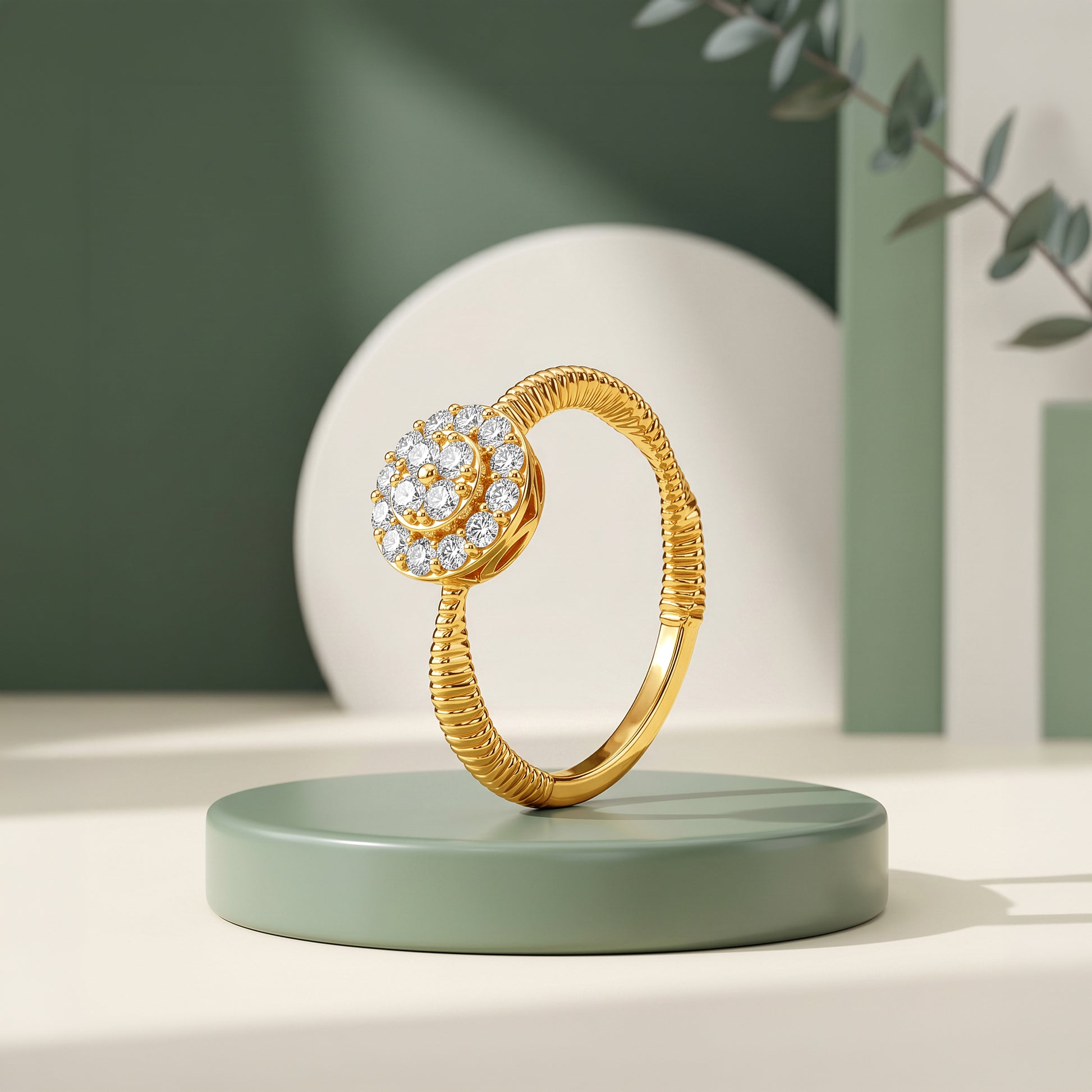 Gold Etoile Royale Lab Grown Diamond Ring (Size 12)