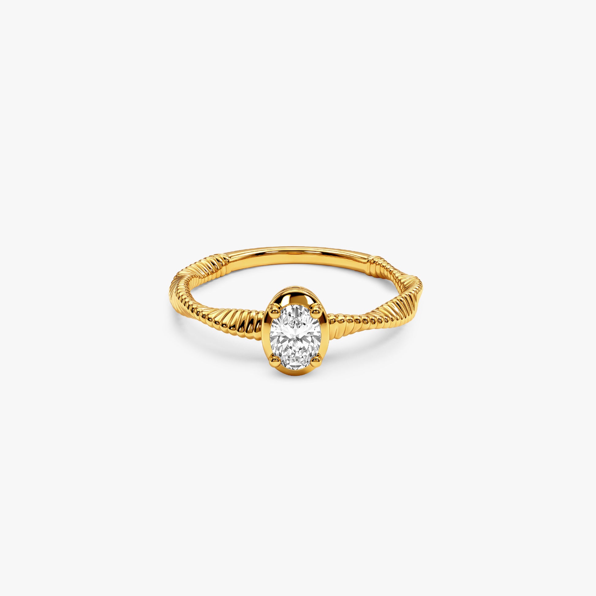Gold Soleil Whisper Lab Grown Diamond Ring (Size 12)