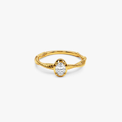 Gold Soleil Whisper Lab Grown Diamond Ring (Size 12)