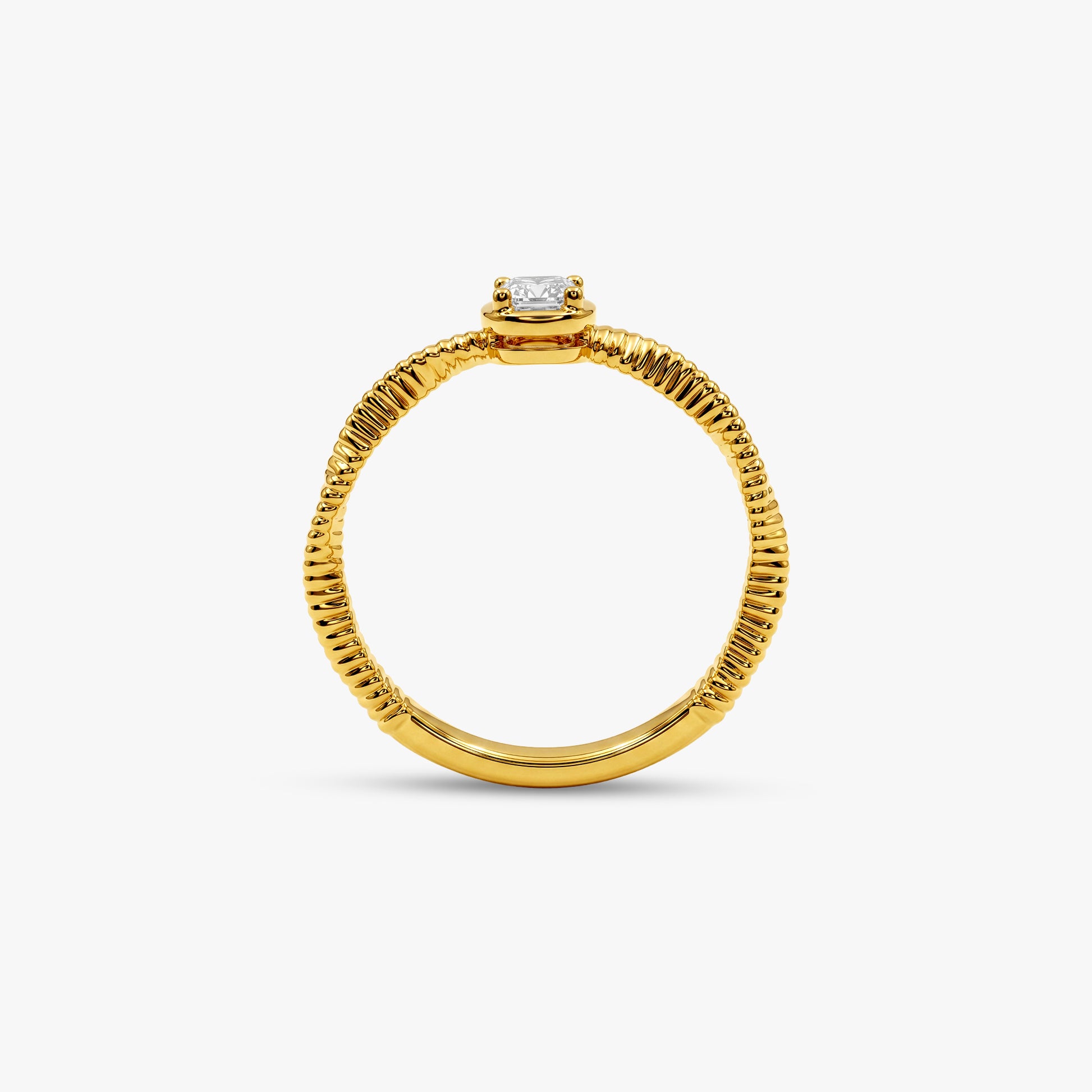 Gold Soleil Whisper Lab Grown Diamond Ring (Size 12)