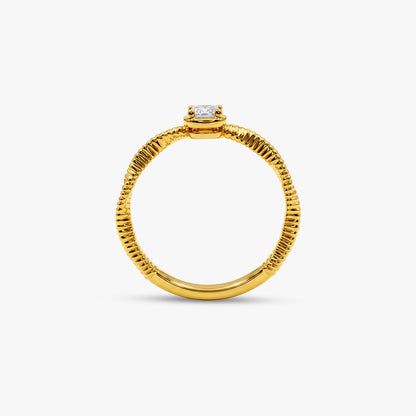 Gold Soleil Whisper Lab Grown Diamond Ring (Size 12)