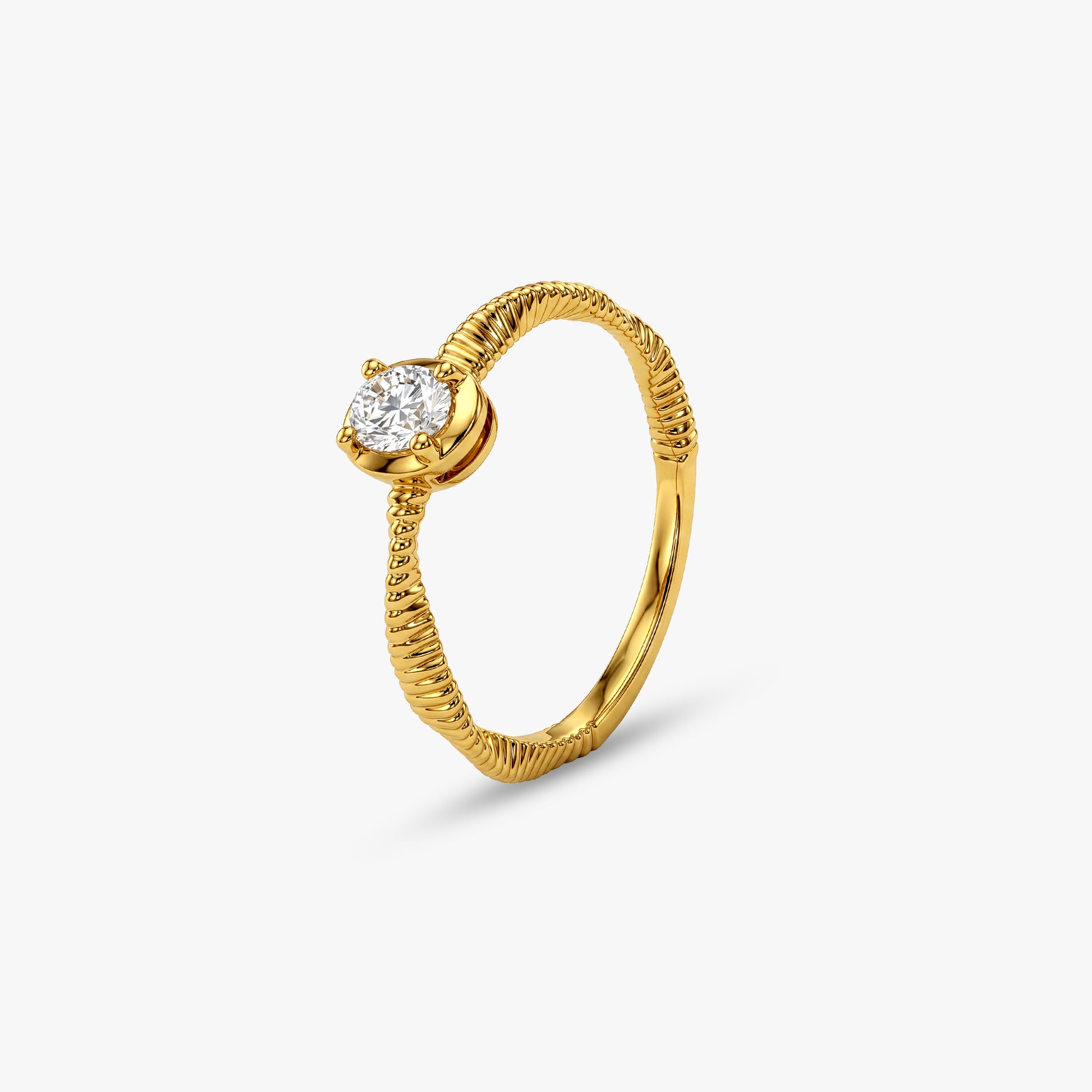 Gold Soleil Whisper Lab Grown Diamond Ring (Size 12)