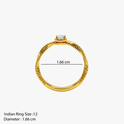 Gold Soleil Whisper Lab Grown Diamond Ring (Size 12)