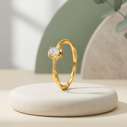Gold Soleil Whisper Lab Grown Diamond Ring (Size 12)