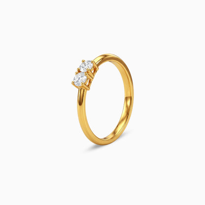 Gold Lumiere Trielle Lab Grown Diamond Ring (Size 12)