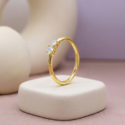 Gold Lumiere Trielle Lab Grown Diamond Ring (Size 12)