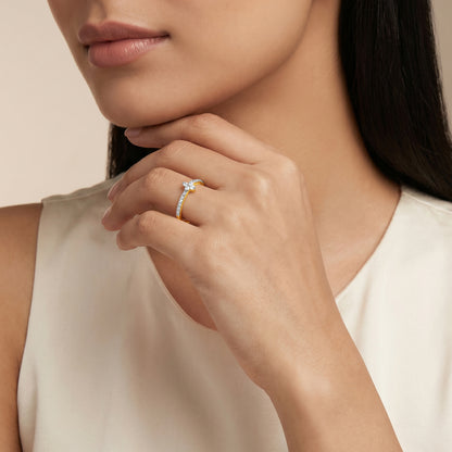Gold Stellar Shine Lab Grown Diamond Ring (Size 12)