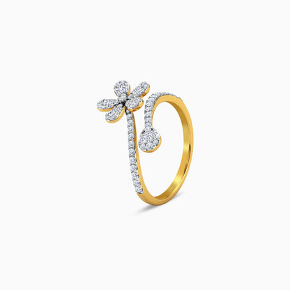 Anushka Sharma Gold Bloom Bold Lab Grown Diamond Ring (Size 12)