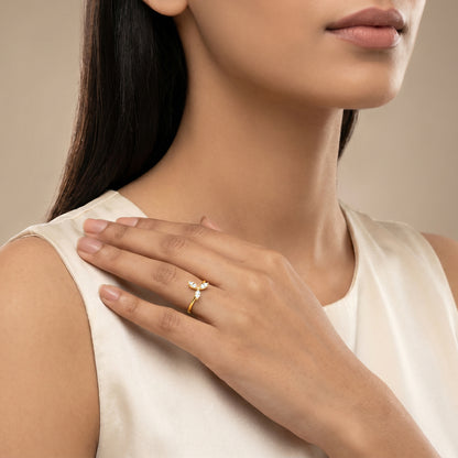 Gold Floris Glow Lab Grown Diamond Ring (Size 12)