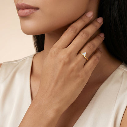 Gold Infinite Prism Lab Grown Diamond Ring (Size 12)