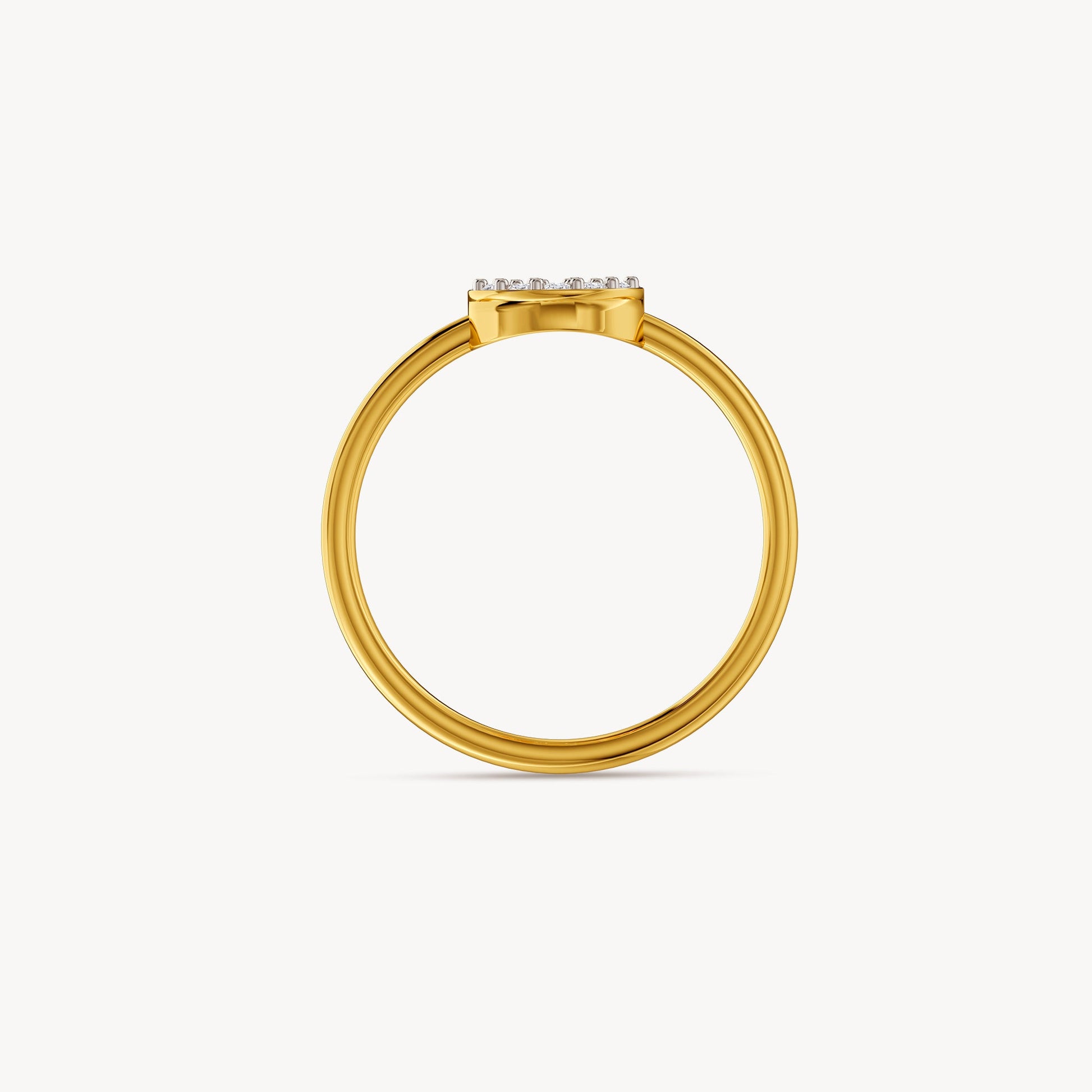 Gold Halo Orbit Lab Grown Diamond Ring (Size 16)