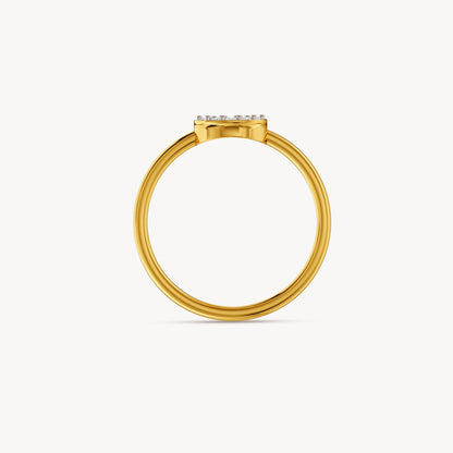 Gold Halo Orbit Lab Grown Diamond Ring (Size 16)