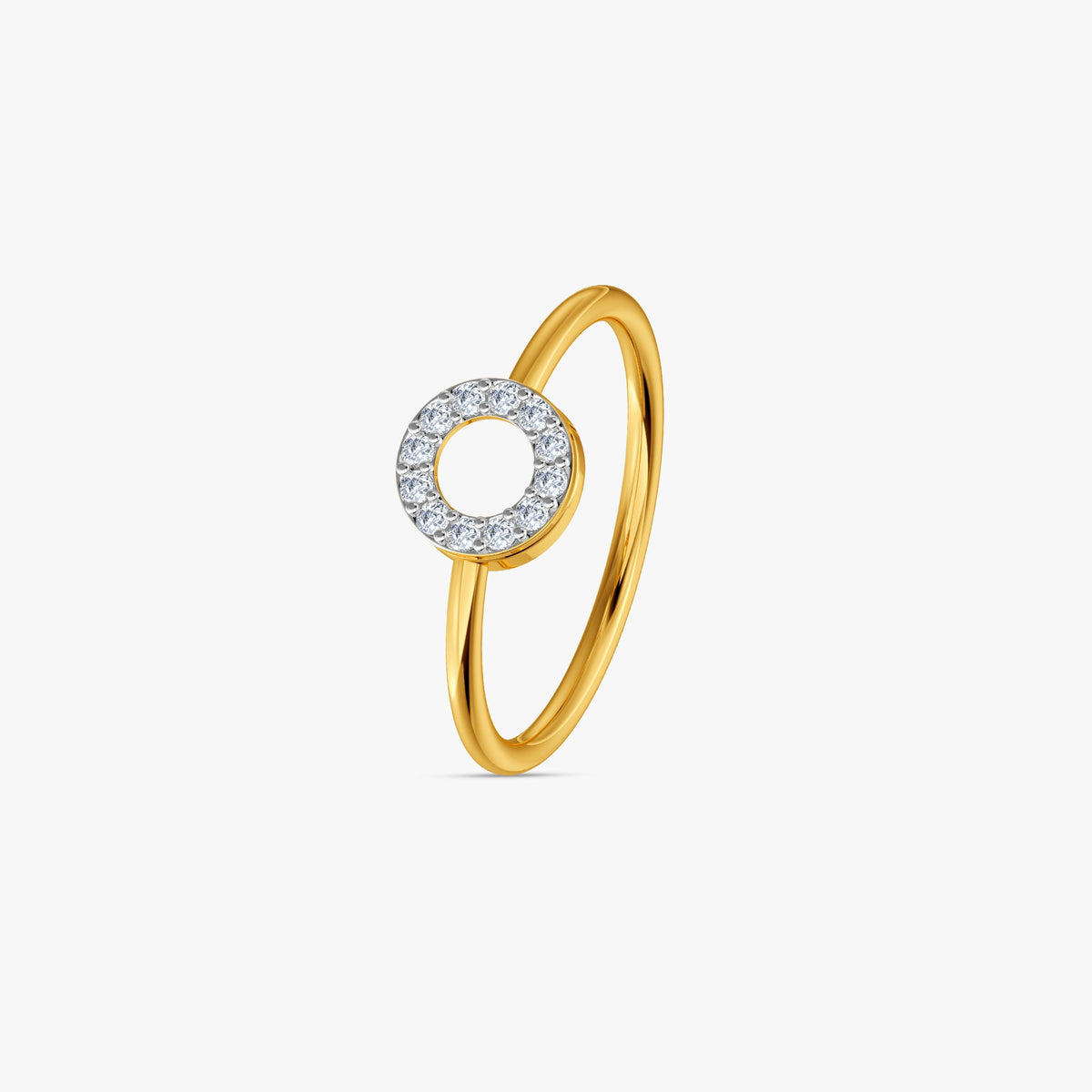 Gold Halo Orbit Lab Grown Diamond Ring (Size 16)