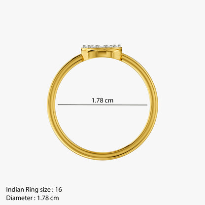 Gold Halo Orbit Lab Grown Diamond Ring (Size 16)