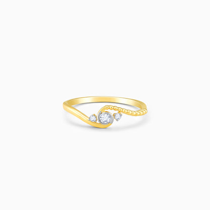 Gold Classic Curvy Diamond Ring