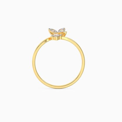 Gold Leaflet Delights Diamond Ring