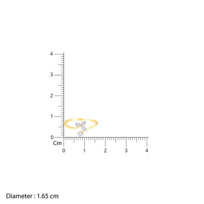 Gold Leaflet Delights Diamond Ring