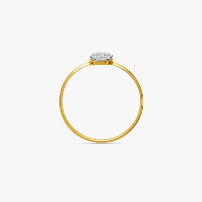 Gold Classy Oval Lab Grown Diamond Ring (Size 12)