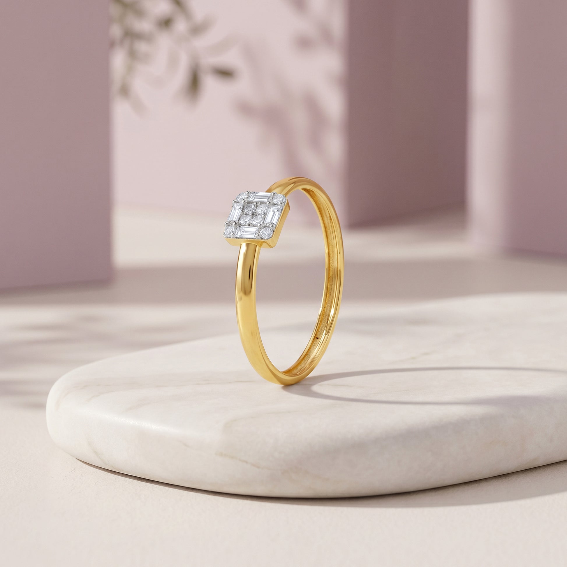 Gold Velora Arc Lab Grown Diamond Ring