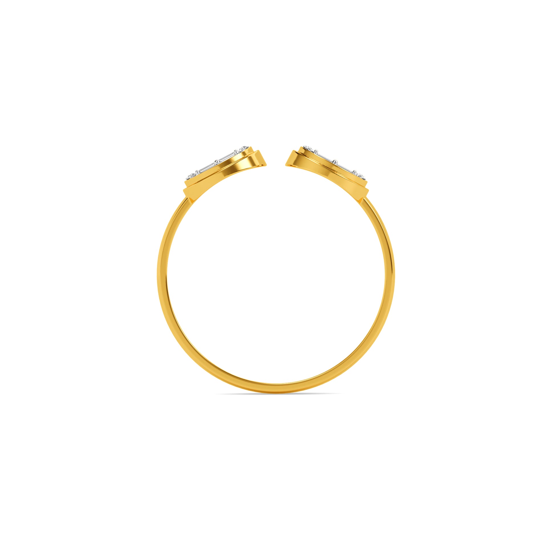 Gold Glossy Oval Lab Grown Diamond Ring (Size 12)